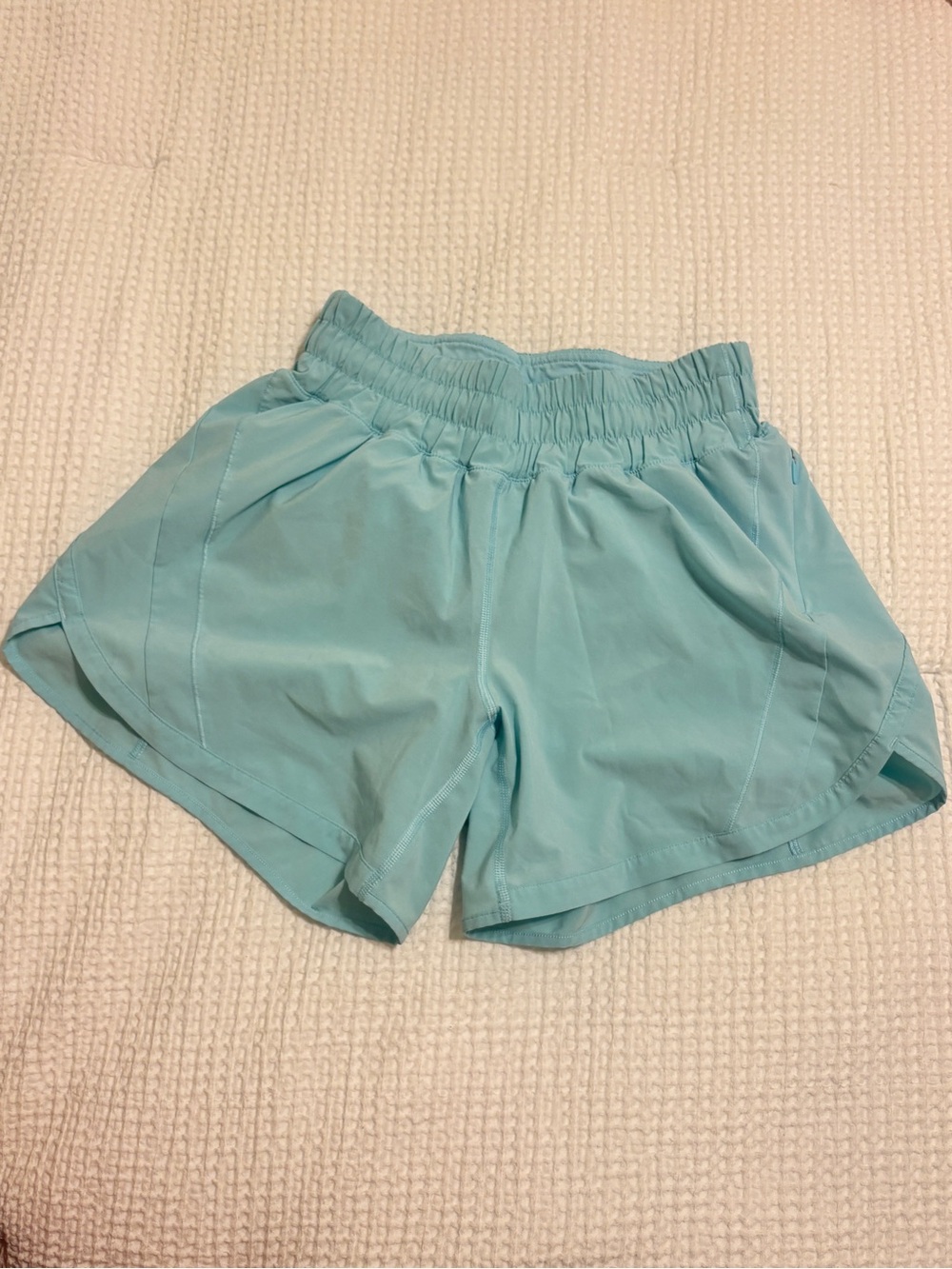 Light Aqua Women's Lulu Active Shorts - Comfortable Elastic Waist